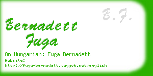 bernadett fuga business card